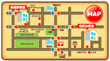 新磯野教室の略地図